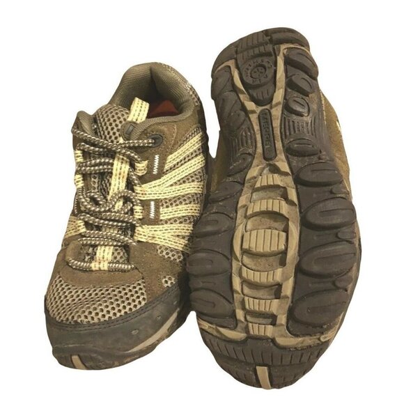 Merrell Women Yokota Ventilator Low Hiking Trail Boot Sneaker Shoe Tan 5 35 - Picture 4 of 6